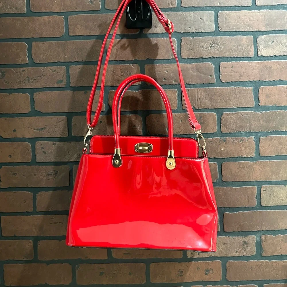 Red Patent Leather Handbag